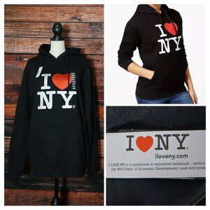 NWT L City Fashions I ❤️ NY Hoodie Pullover Hooded Sweatshirt I Love New York